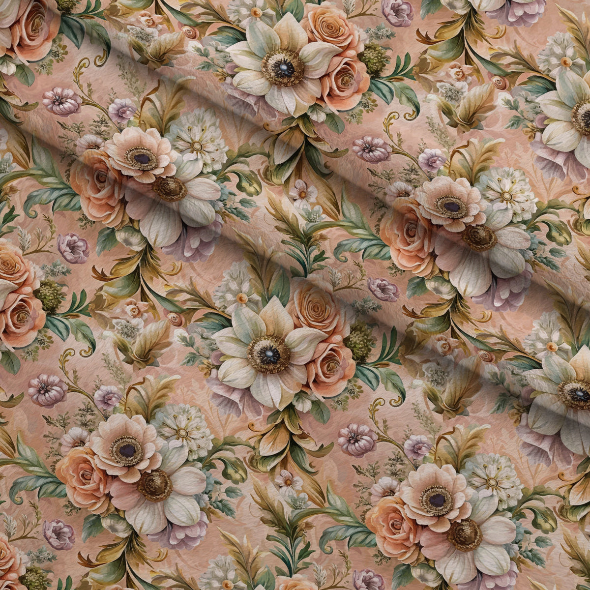 Rococo Blooms Pattern 35 Minky Fabric