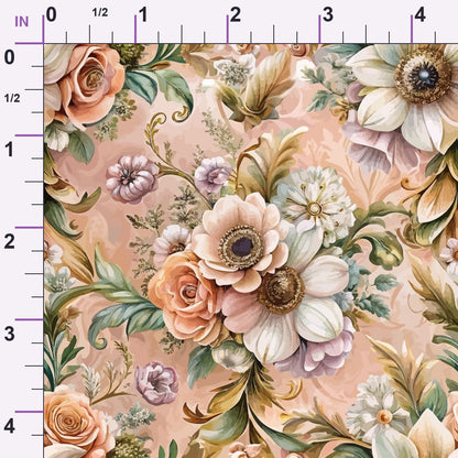 Rococo Blooms Pattern 35 Minky Fabric
