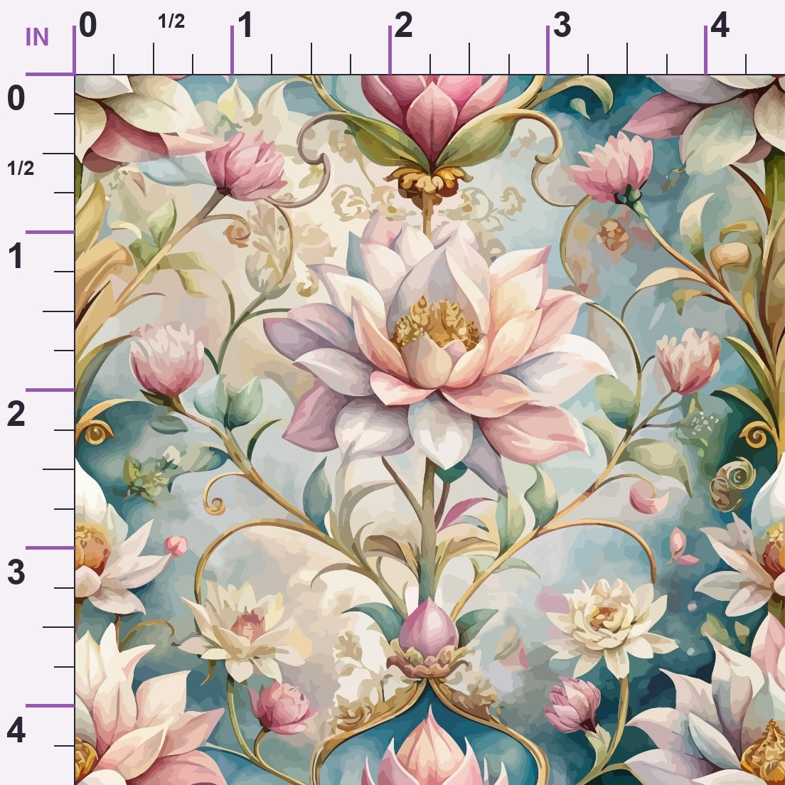 Rococo Blooms Pattern 37 Minky Fabric