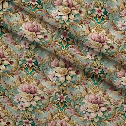 Rococo Blooms Pattern 38 Minky Fabric