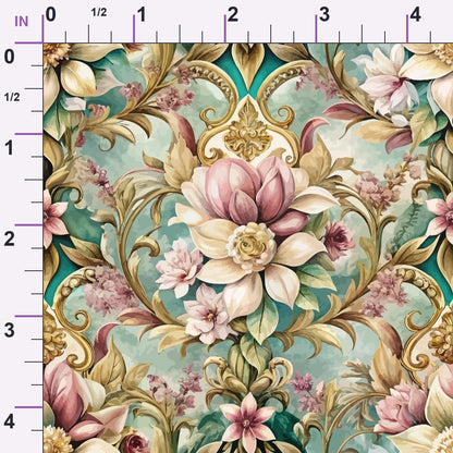 Rococo Blooms Pattern 38 Minky Fabric