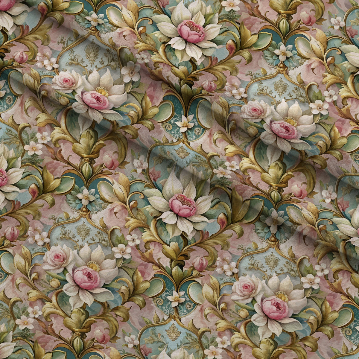 Rococo Blooms Pattern 39 Minky Fabric