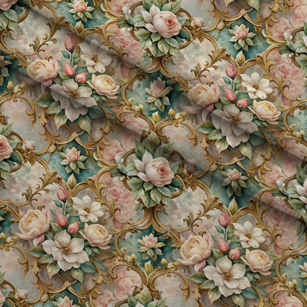 Rococo Blooms Pattern 4 Minky Fabric