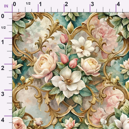 Rococo Blooms Pattern 4 Minky Fabric