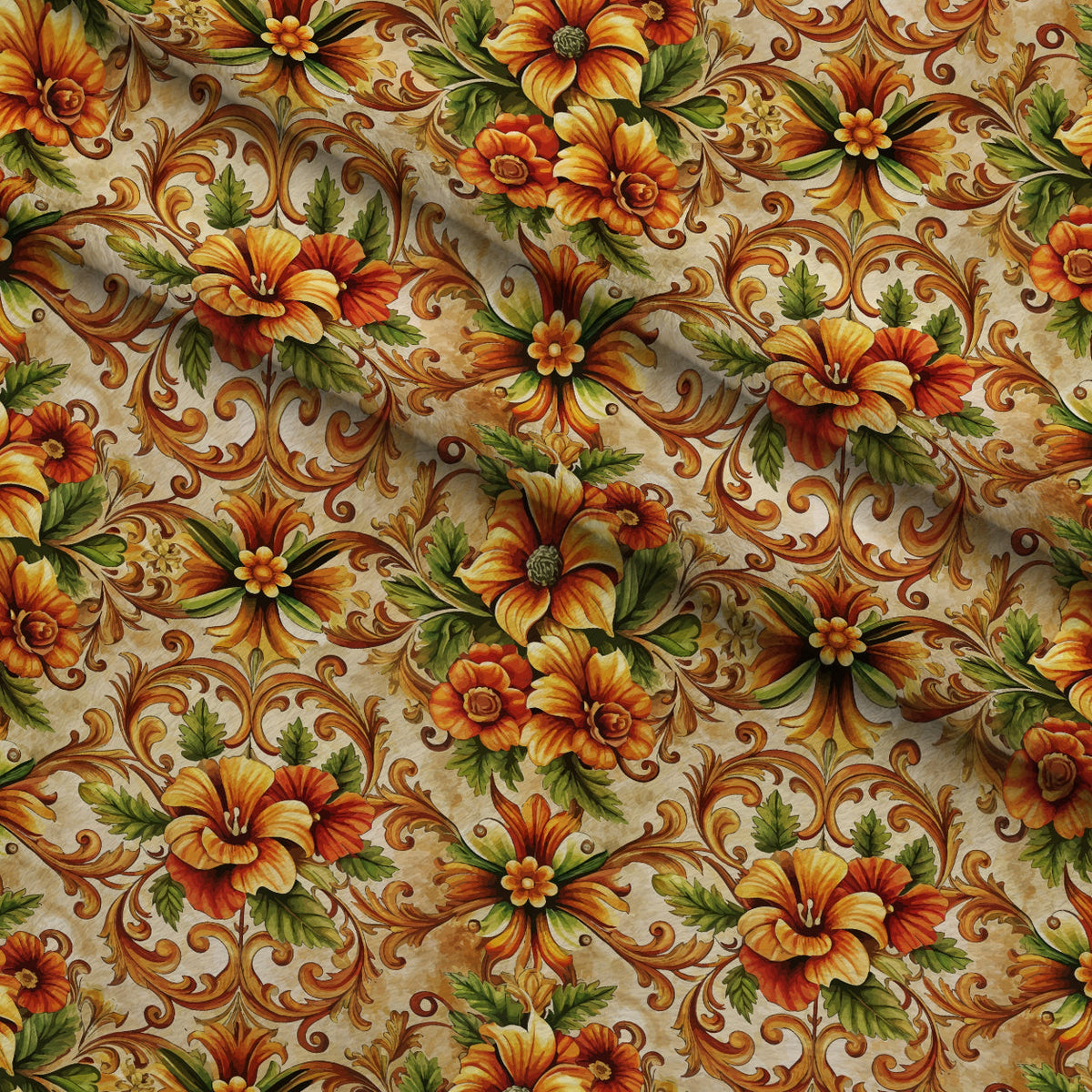 Rococo Blooms Pattern 40 Minky Fabric
