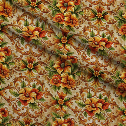 Rococo Blooms Pattern 40 Minky Fabric