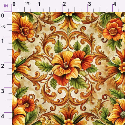 Rococo Blooms Pattern 40 Minky Fabric