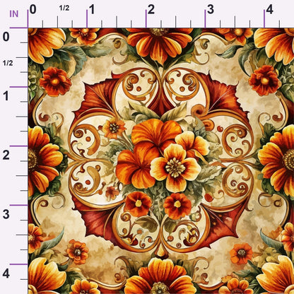 Rococo Blooms Pattern 41 Minky Fabric