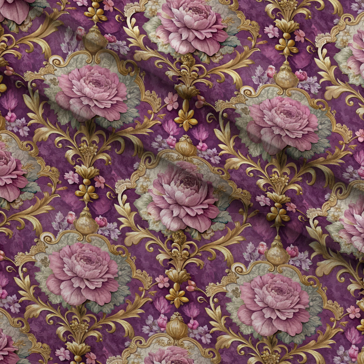 Rococo Blooms Pattern 42 Minky Fabric