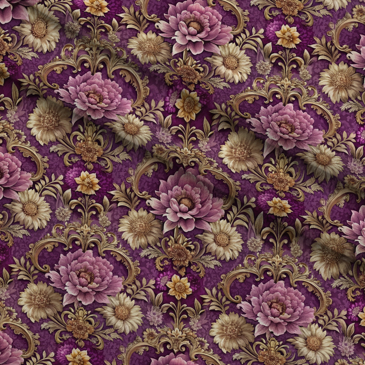 Rococo Blooms Pattern 43 Minky Fabric