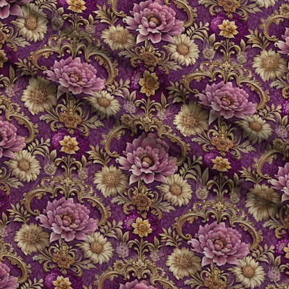 Rococo Blooms Pattern 43 Minky Fabric