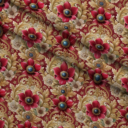 Rococo Blooms Pattern 45 Minky Fabric
