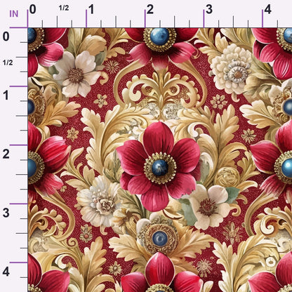 Rococo Blooms Pattern 45 Minky Fabric