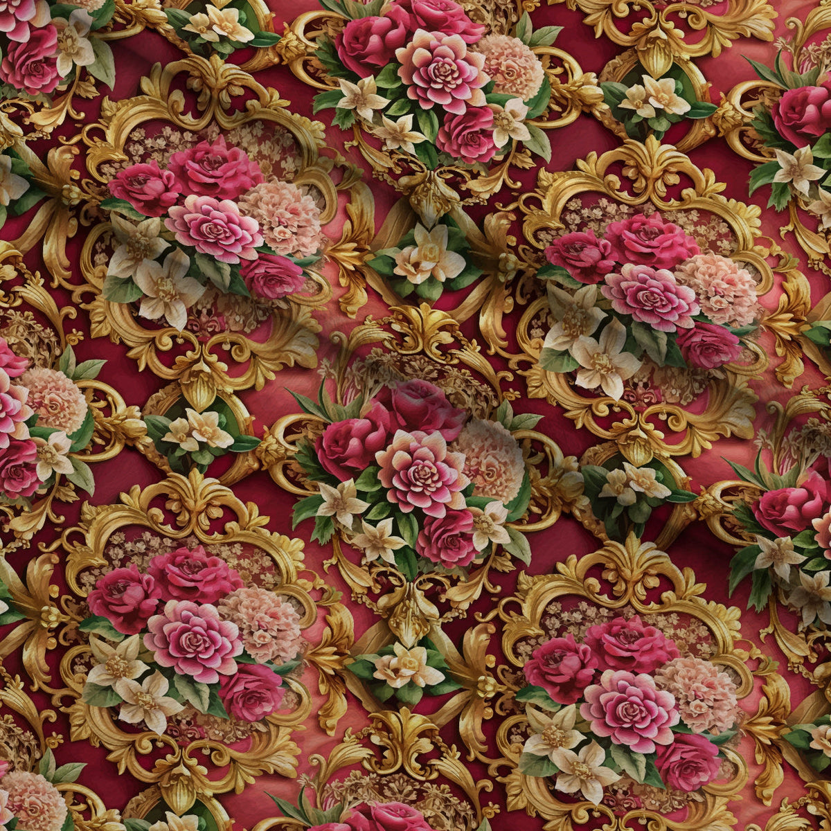 Rococo Blooms Pattern 49 Minky Fabric