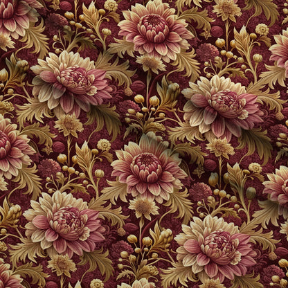 Rococo Blooms Pattern 5 Minky Fabric