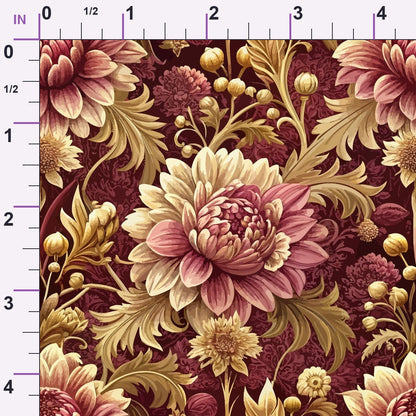 Rococo Blooms Pattern 5 Minky Fabric