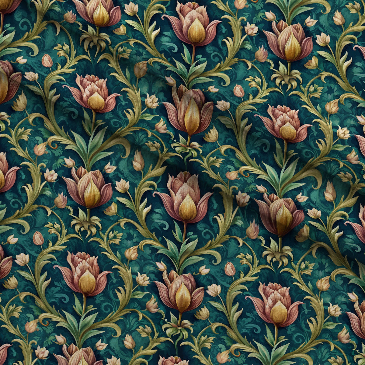 Rococo Blooms Pattern 51 Minky Fabric