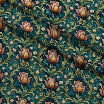 Rococo Blooms Pattern 51 Minky Fabric