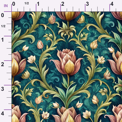Rococo Blooms Pattern 51 Minky Fabric