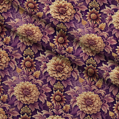 Rococo Blooms Pattern 56 Minky Fabric