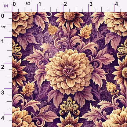 Rococo Blooms Pattern 56 Minky Fabric