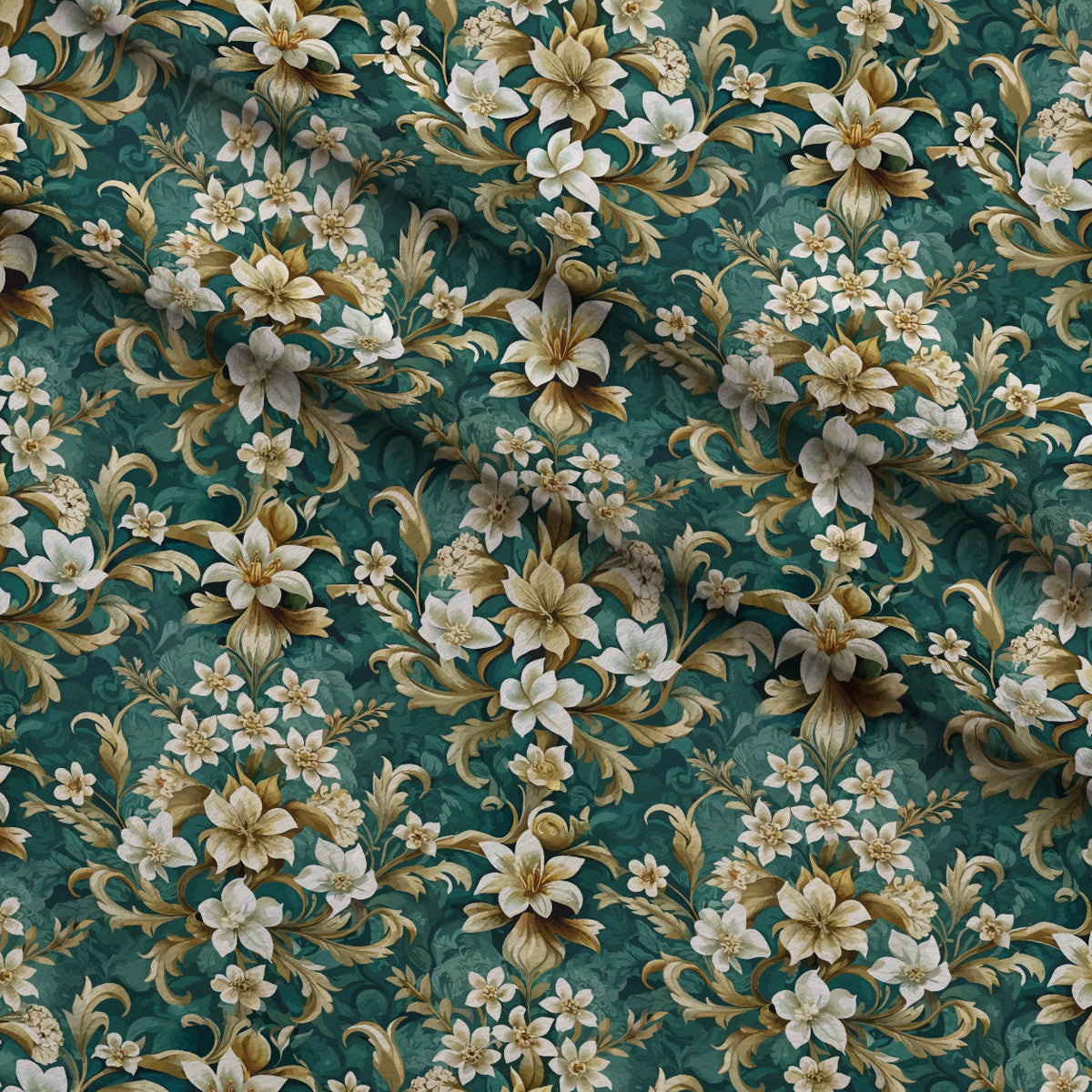 Rococo Blooms Pattern 58 Minky Fabric