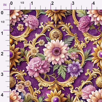Rococo Blooms Pattern 62 Minky Fabric