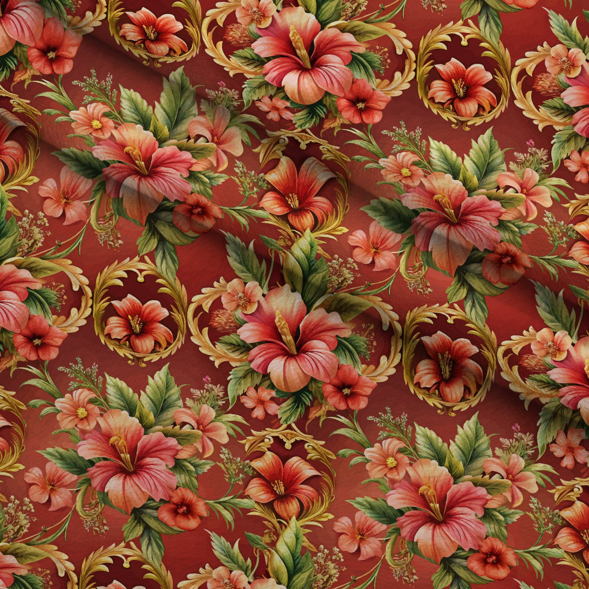 Rococo Blooms Pattern 63 Minky Fabric
