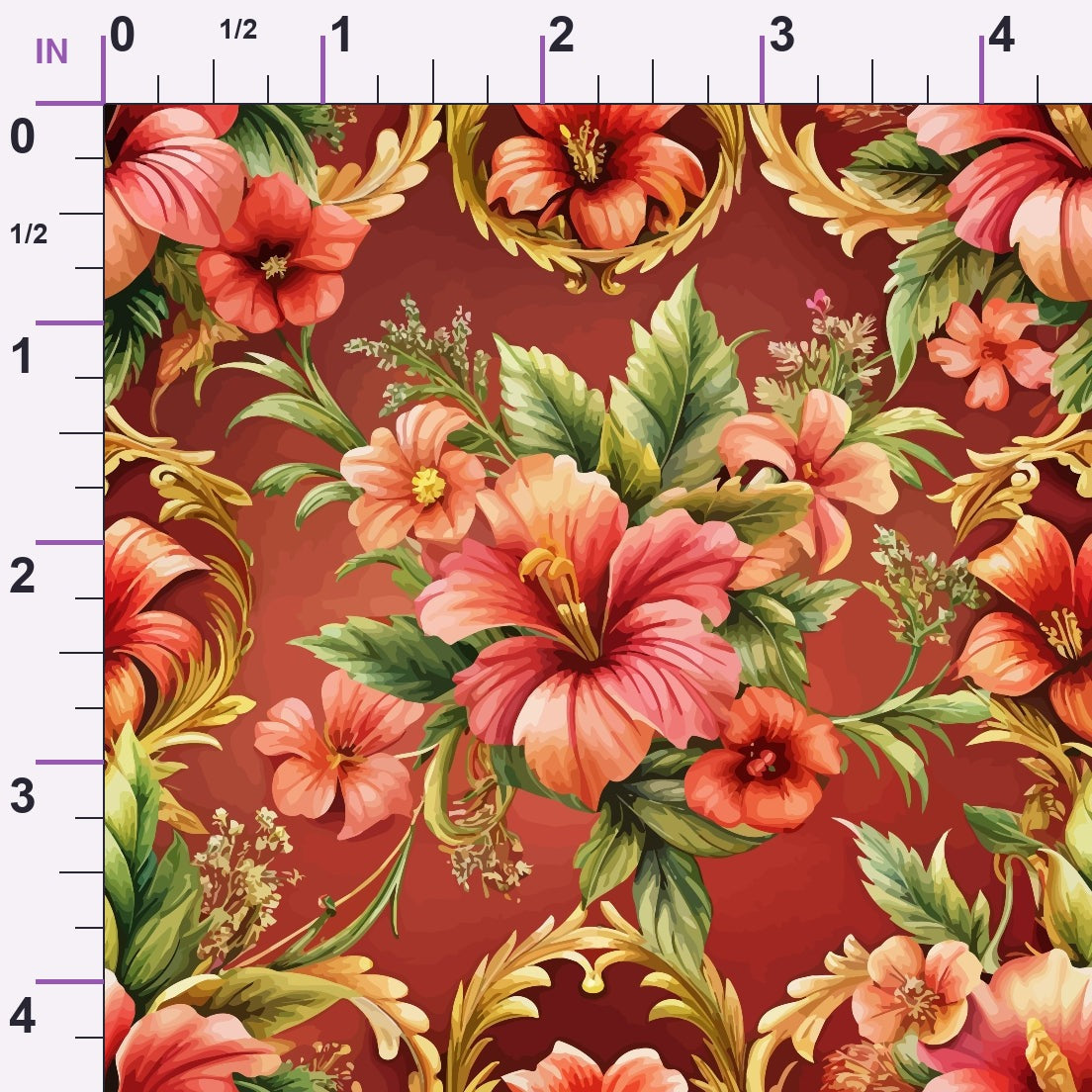 Rococo Blooms Pattern 63 Minky Fabric