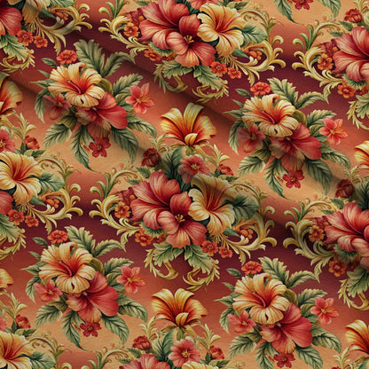 Rococo Blooms Pattern 64 Minky Fabric