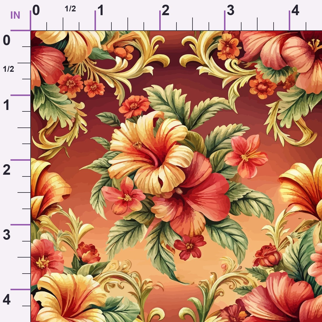 Rococo Blooms Pattern 64 Minky Fabric