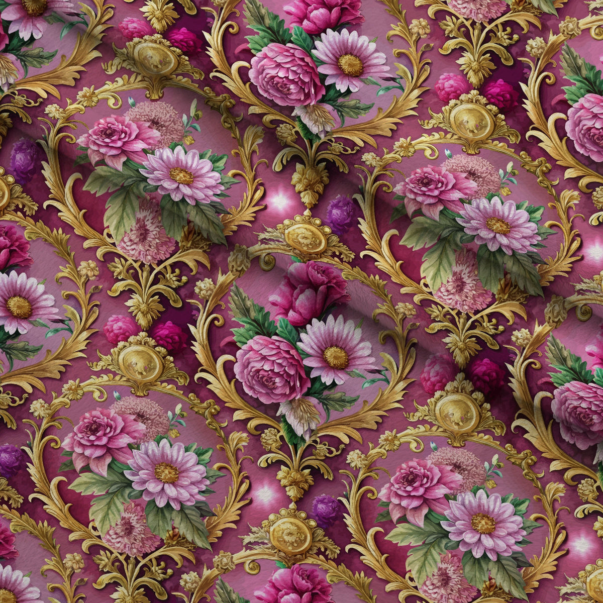 Rococo Blooms Pattern 65 Minky Fabric
