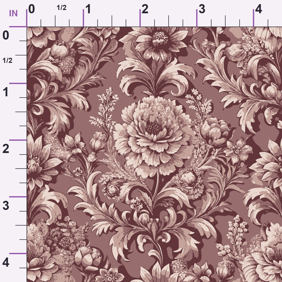 Rococo Blooms Pattern 66 Minky Fabric