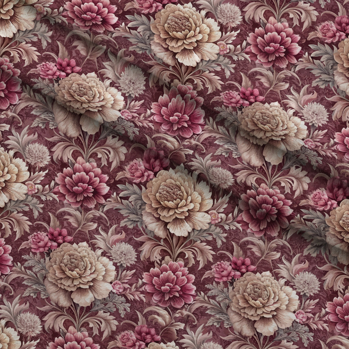 Rococo Blooms Pattern 67 Minky Fabric