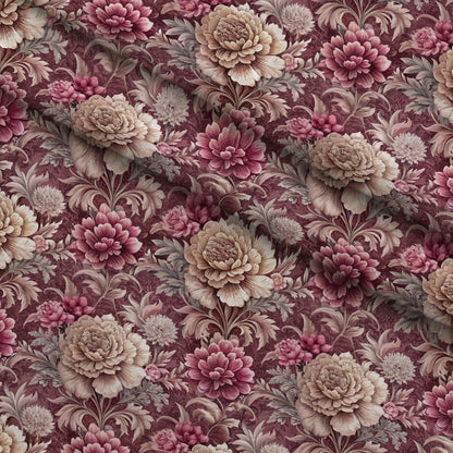 Rococo Blooms Pattern 67 Minky Fabric