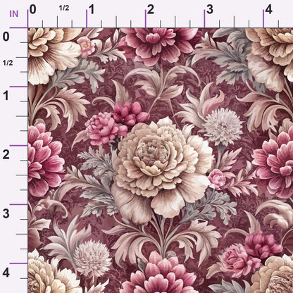 Rococo Blooms Pattern 67 Minky Fabric