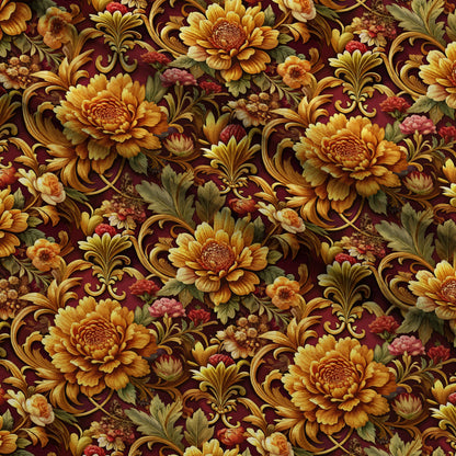 Rococo Blooms Pattern 7 Minky Fabric