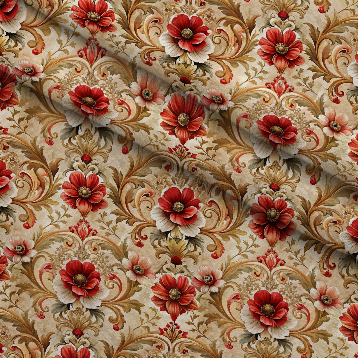 Rococo Blooms Pattern 71 Minky Fabric