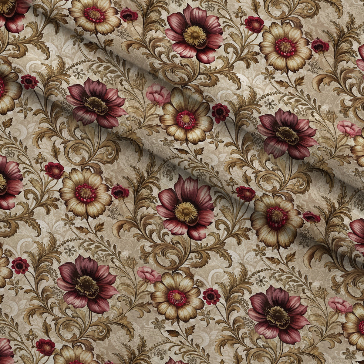 Rococo Blooms Pattern 72 Minky Fabric