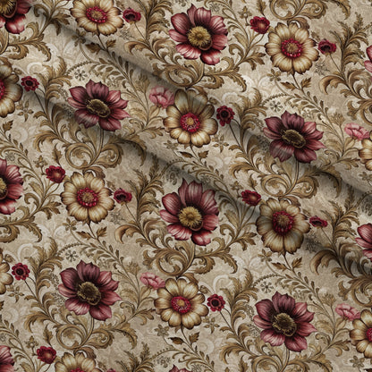 Rococo Blooms Pattern 72 Minky Fabric
