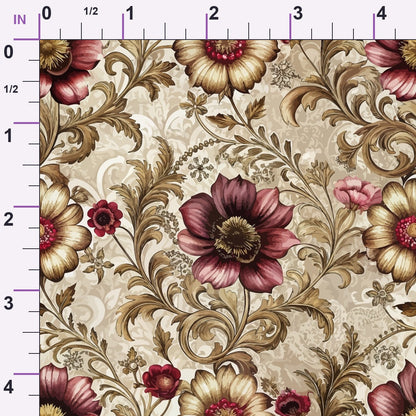 Rococo Blooms Pattern 72 Minky Fabric