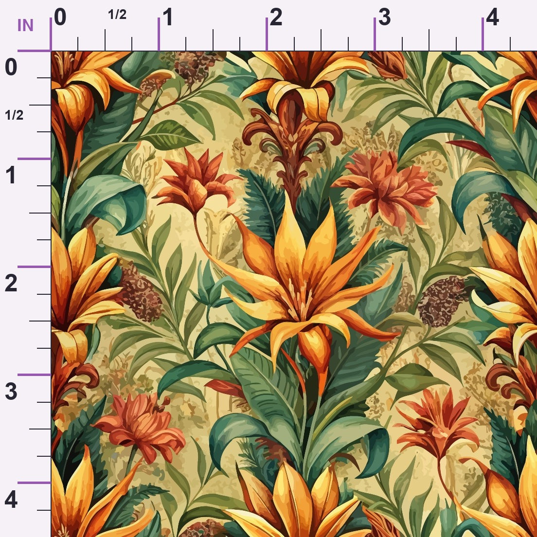Rococo Blooms Pattern 75 Minky Fabric