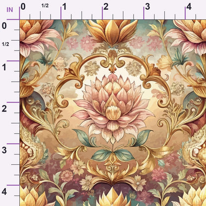 Rococo Blooms Pattern 76 Minky Fabric