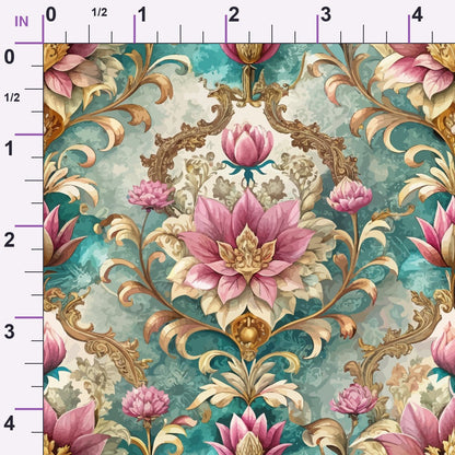 Rococo Blooms Pattern 77 Minky Fabric