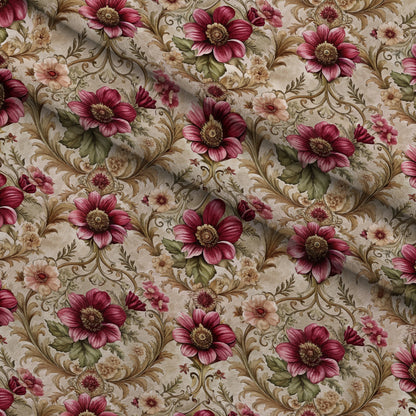 Rococo Blooms Pattern 78 Minky Fabric