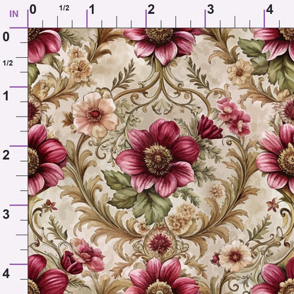 Rococo Blooms Pattern 78 Minky Fabric