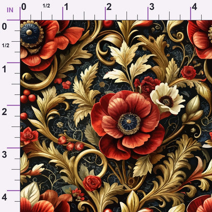 Rococo Blooms Pattern 8 Minky Fabric