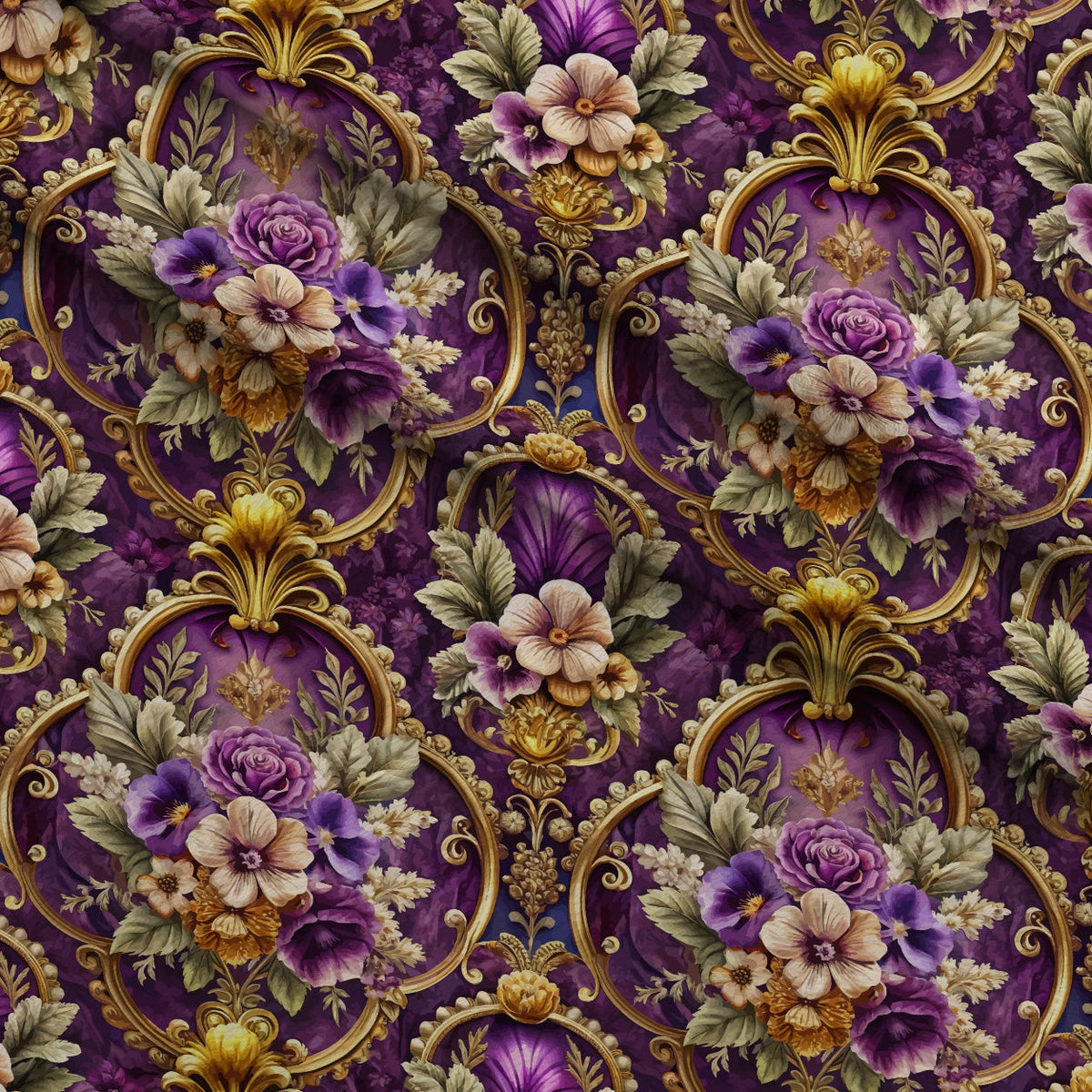 Rococo Blooms Pattern 80 Minky Fabric