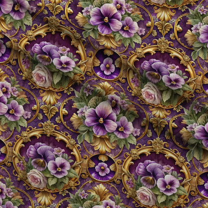 Rococo Blooms Pattern 81 Minky Fabric