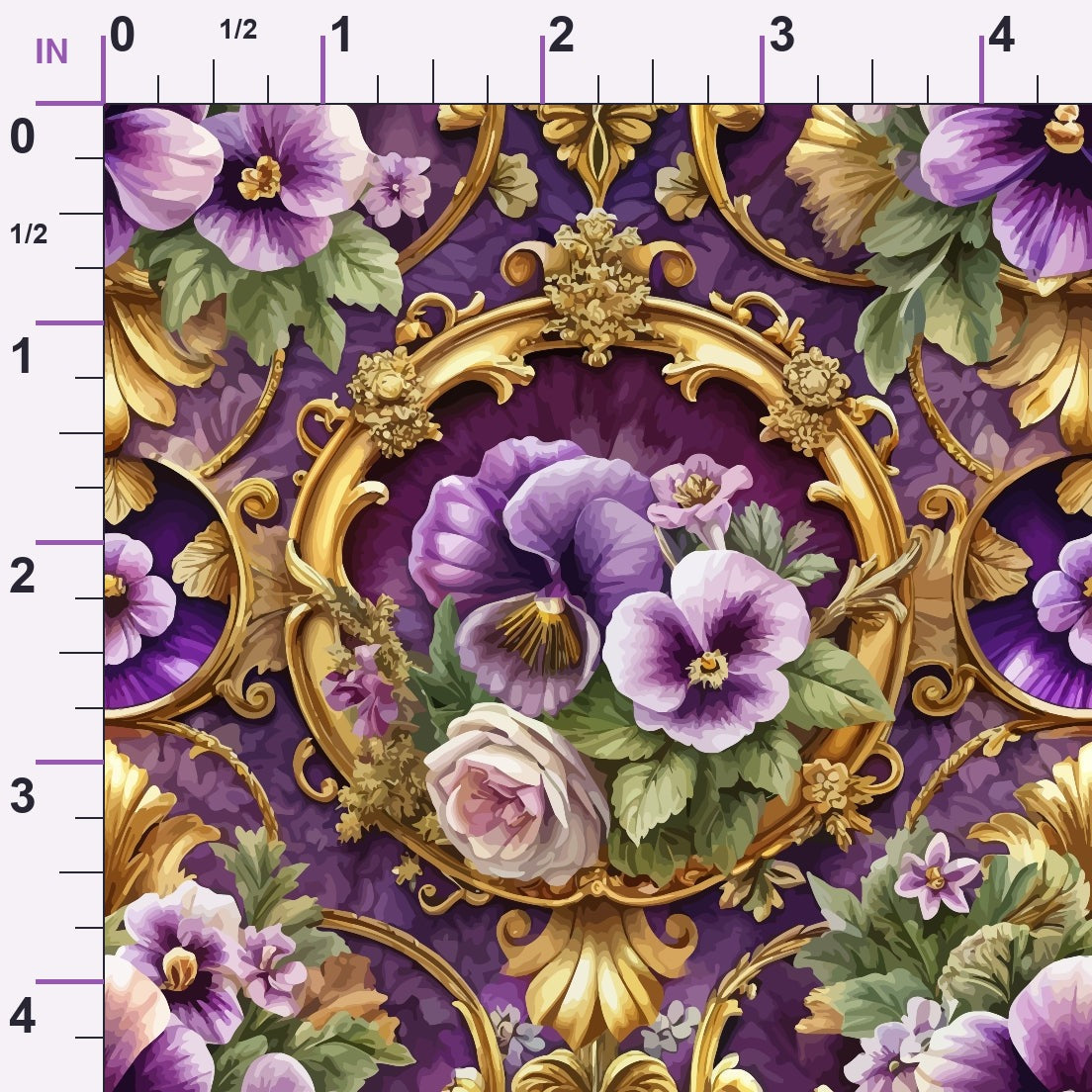 Rococo Blooms Pattern 81 Minky Fabric